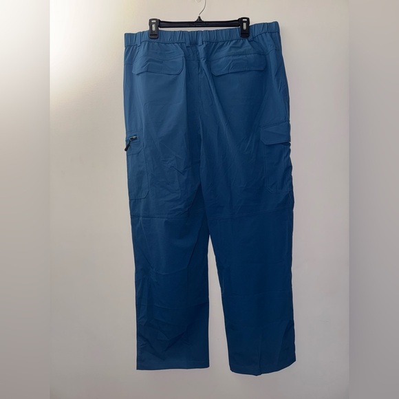 Pudolla Blue Athletic Cargo Pants with Relaxed Fit - Picture 4 of 4